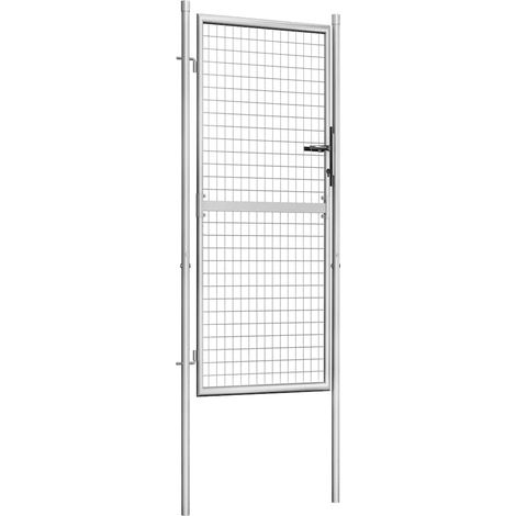 Maison Exclusive - Cancello da Giardino in Acciaio Zincato 105x175 cm Argento (1/5)