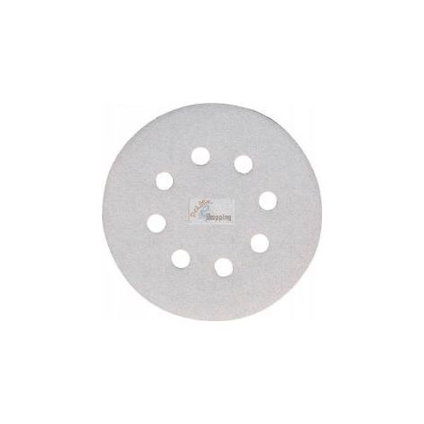 Carta abrasiva MAKITA Velcro 125 mm 8 fori K80, 50 pz P-37409 (1/5)