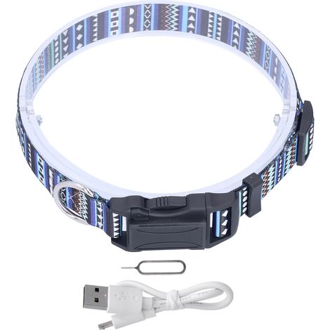 Collier réglable pour chien GPS anti-perte traceur intelligent temps réel intérieur extérieur bleu (1/5)