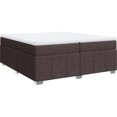 Maison Exclusive - Giroletto a Molle con Materasso Marrone Scuro 200x200cm Tessuto
