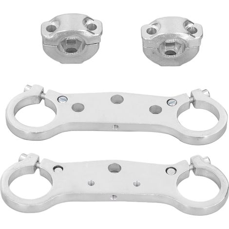 Jeffergarden Plaques supérieures et inférieures du dispositif de direction de l'amortisseur avant adaptées à la modification de mini motos 47-49cc (1/5)