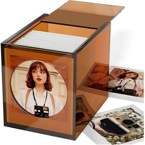 Acrylique cadre et photo boîte de rangement pour Polaroid I Type 600 SX 70 Instax Square Film 4 2 X3 5 Film cadre (1/5)