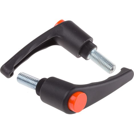 Levier de serrage RS PRO, , filetage M12, Mâle L. 30mm ( Prix pour Paquet de 2 )