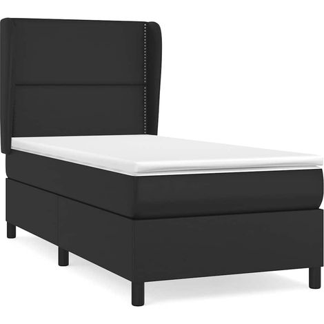 Maison Exclusive - Cama box spring con colchón cuero sintético ne (1/5)