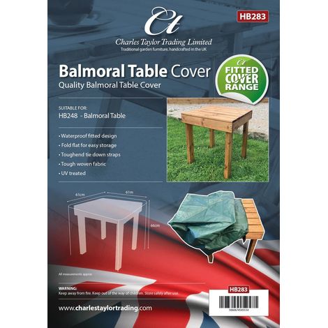 Charles Taylor Balmoral Side Coffee Table Outdoor Furniture Fitted Cover Green