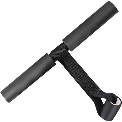 Outil D'exercice Taille Ventre Noir en Acier et Pvc, Résistant et Confortable, Adapté à L'entraînement Fitness Quotidien et Usage Professionnel (1/5)