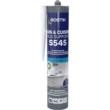 Sigillante silicone neutro per sanitari per interni Bianco 300 ml - BOSTIK S545