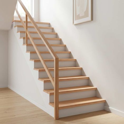 vidaXL Marches d'escalier 4 pièces 110 x 30 x 2 cm Naturel (1/5)