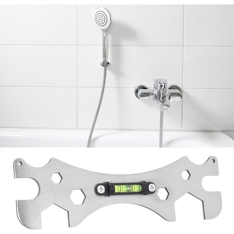 Clé Multifonction avec Indicateur de Bullé pour Installations Sanitaires, Outil Polyvalent en Acier Inoxydable pour 8mm, 10mm, 12mm, 14mm, 17mm, 23mm, 30mm (1/5)