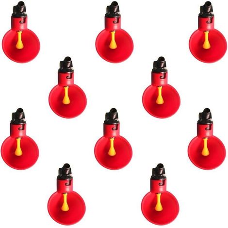 10 pièces volaille eau potable tasses automatique en plastique poulet Cage bols d'eau caille Piegon abreuvoirs pour bétail poulet (1/5)