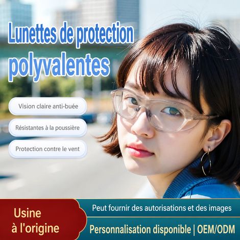 Lunettes de protection TR90 gris transparent verres transparents avec étui réf 4307 15,2 × 15,8 × 4,5 cm 100 g – Livraison gratuite (1/5)