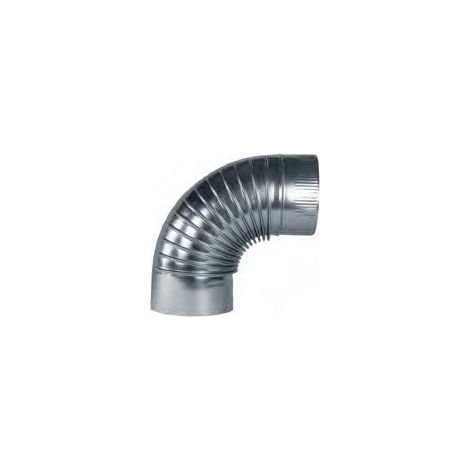 Codo Tubo Estufa 090Mm Rizado 90 Ac.Galv Ac. Exogalva Exojo (1/4)