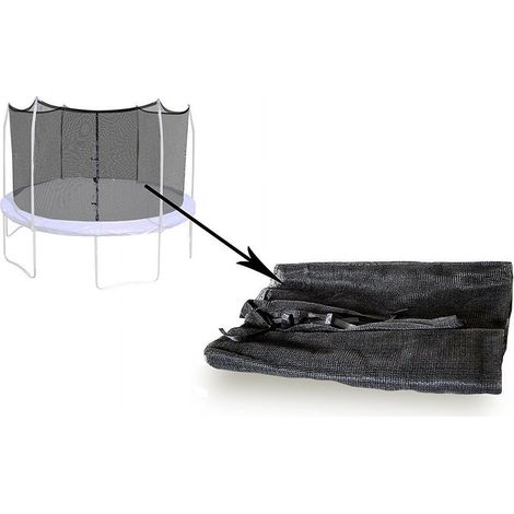 Filet de rechange pour trampoline 10 pieds, toile de protection compatible structure 8 poteaux, maille résistante, sécurité enfants, kit pièce détachée, dimensions 3,05m, usage extérieur. (1/3)