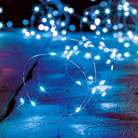 Guirlande lumineuse intérieur 4m bleu 40 LED à piles - Feeric lights & christmas (1/3)