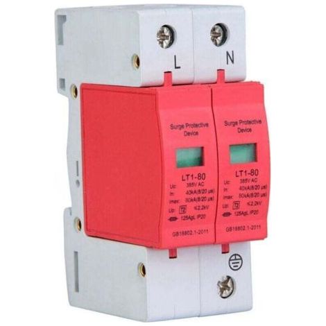 Protection contre la foudre surtension AC protecteur de surtension 2p (2p80ka) (1/4)