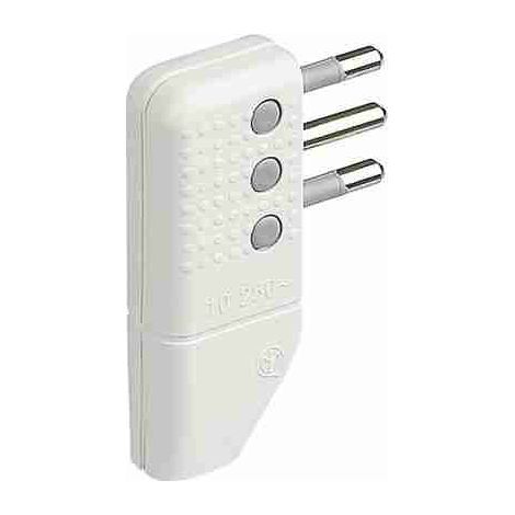 BTIS2467TAE 2P+T 10A Platzsparende Ecksteckdose mit Winkel – Weiß