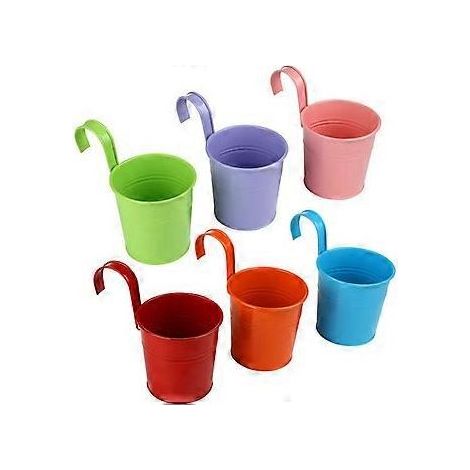 Ensemble de 6 pots de fleurs suspendus en métal Dewenwils pour intérieur DXGHC, jardinières pour la maison (1/5)