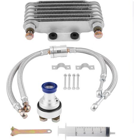 Kit de Système de Radiateur de Refroidissement D'huile de Refroidisseur D'huile de Moteur de Moto GY6 100CC 150CC Moteur Refroidissement Rapide Réduire L'usure (Norme 85ML) (1/5)