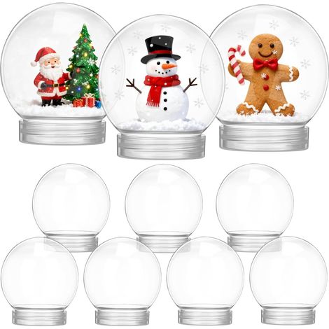Sfere Neve Fai da Te Riempibili Natalizie Bambini 10 pezzi 270 ml (1/5)
