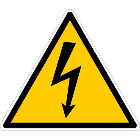 Panneau danger électrique - Signalisation danger électrique - Plastique PVC 1,5 mm - 450 x 450 mm - Conforme aux normes de sécurité