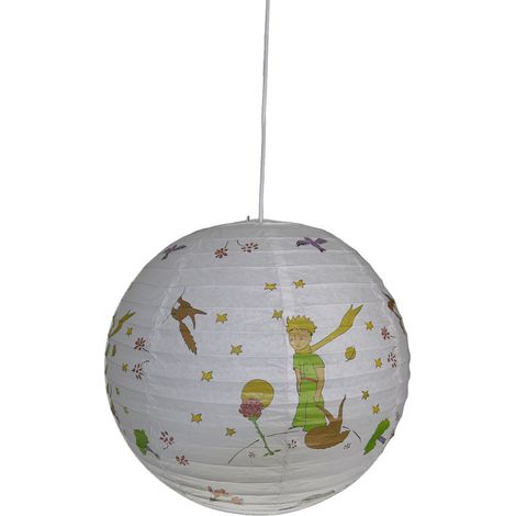 Kinder Papierlampe DER KLEINE PRINZ Lampenschirm Ø 40cm mit Aufhängung & E27 LED (1/5)