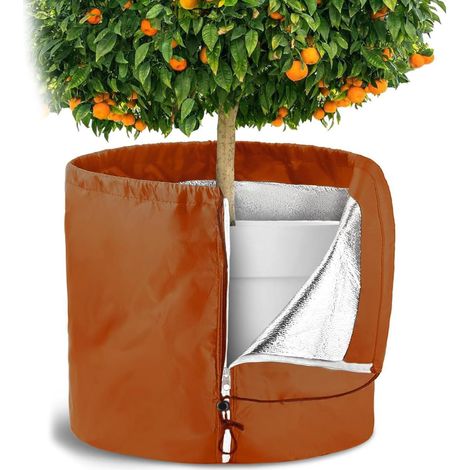 CCYKXA Reusable, waterproof, protective, and thermal winter planter covers for pots, providing winter protection for shrubs and fruit trees, insulation, maintenance, and patios. (1/5)