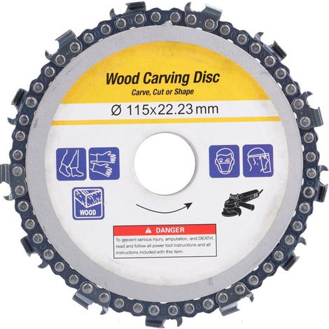 Disque de chaîne circulaire 4,5 pouces 13 dents pour meuleuse, accessoire de sculpture sur bois (1/5)