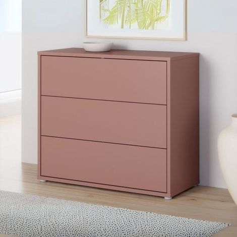 Cassettiera Medea 3 cassetti terracotta 95x41.5x83 – Stile e funzionalità