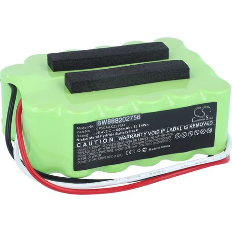 vhbw batteria sostituisce Manusa GP50AAK22YMX per porta elettrica scorrevole (600mAh, 26,4V, NiMH)