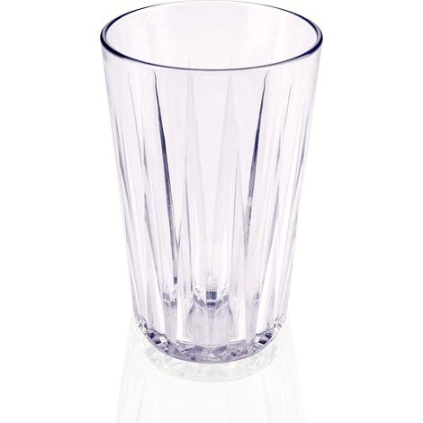 Gobelet en plastique Tritan - 0,4 l - Sans BPA - Empilable - Incassable - Réutilisable et passe au lave-vaisselle - 400 ml - Transparent (1/5)