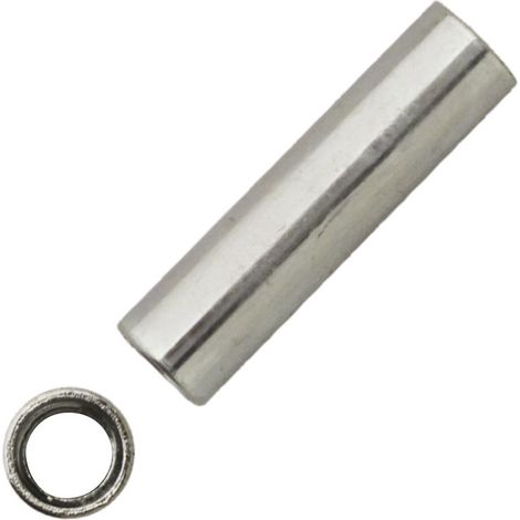 Box mit 50 weißen verzinkten Stahl-Gewindeverbindungsstücken, weiblich-weiblich, zylindrisch – 30 mm ENT M6