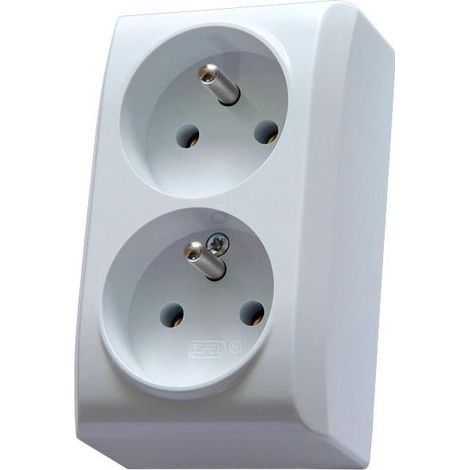 Prise double BIS avec/sans inversion de phase, blanche GN-2BC/00