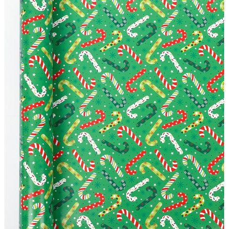Papier cadeau de Noël (0,43 x 3 mètres), papier cadeau à motifs, papier couché.