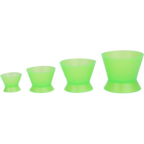 4 Bols en Silicone Souple pour Art, Soins de la Peau et Dentisterie - Vert (1/5)