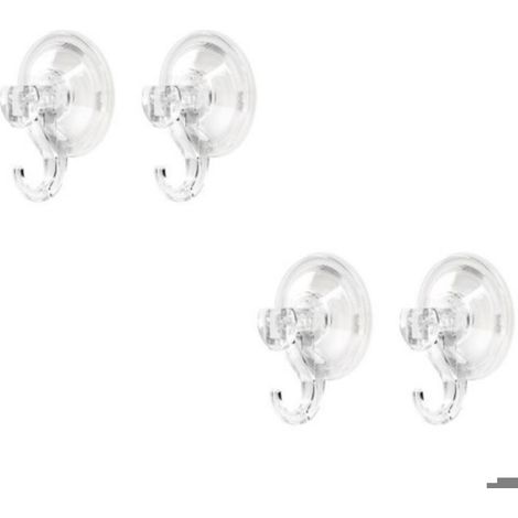 Lot de 4 Crochet Ventouse Murale Salle de Bain Porte Serviette à Ventouse Crochets Ustensile de Cuisine Douche Fenêtre Verre Carre