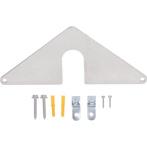 Plaque De Montage en Acier Inoxydable Et Aluminium, Support Sécurisé pour Robinets Extérieurs, Antirouille Et Durable.pour robinet de lavabo Kit de fixation pour cuisine, jardin, salle de bain (1/5)