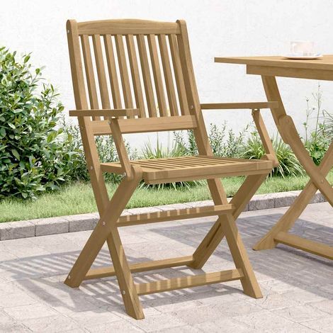 Gartenstühle 2 Stk. Klappbar 54x61x88 cm Massivholz Akazie