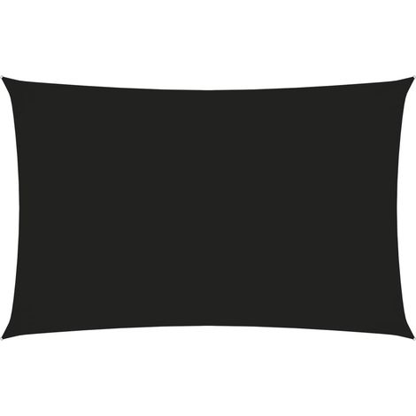 Voile de parasol Tissu Oxford rectangulaire 4x7 m Noir (1/5)
