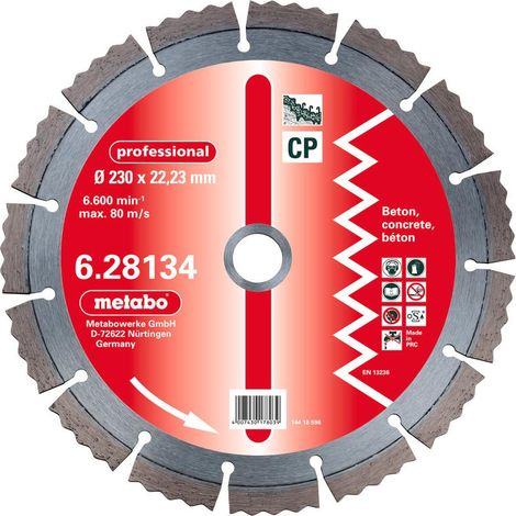 Disco diamantato METABO 150x22,23 mm, professionale, CP 628132000