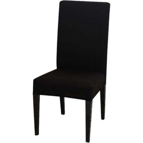 (Black) Set of 2 stretch chair covers, universal dining chair covers, removable and washable chair covers, suitable for wedding, restaurant, and hotel decoration