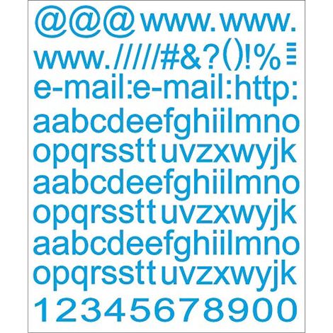 Kit Lettere Adesive Web, Blu