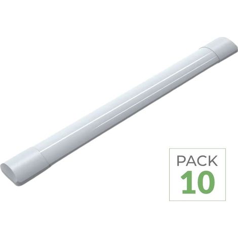 Réglette LED 120cm 30W IP40 - Pack de 10 / Blanc Neutre - SILUMEN