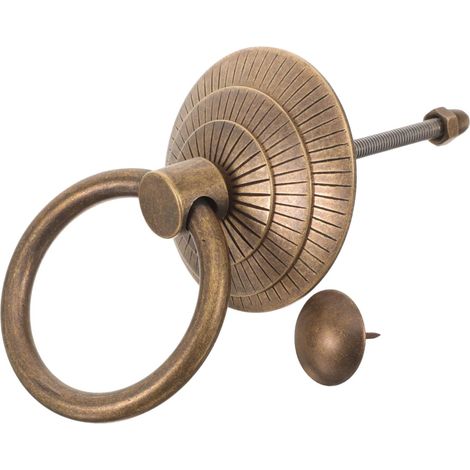 de porte antique en métal et cuivre 7 cm fixe rond style