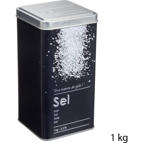 Edizione nera della saliera in metallo da 1 kg - 5five (1/3)