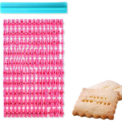 Tampons à Biscuits Alphabet et Numéros avec Signes de Ponctuation, Emporte-Pièce pour Gâteaux Biscuits et Fondant, Lettres Majuscules et Minuscules pour Pâtisserie Créative (1/5)