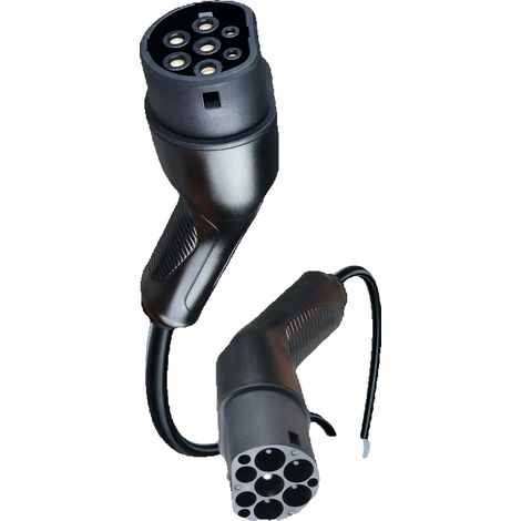 EV-Ladekabel, Typ 2 zu Typ 1 Kompatibilität, hohe Leistungsausgabe, schwarz (1/2)