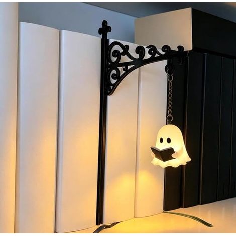 Lanterna da biblioteca retrò, lampada da lettura, fermalibri in metallo, illuminazione decorativa per mensole, lampada angolare a LED antica, luce calda, regalo unico per (1/5)