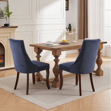 seduta sedia sala da pranzo imbottita alta chenille OKMYHOME (1/5)