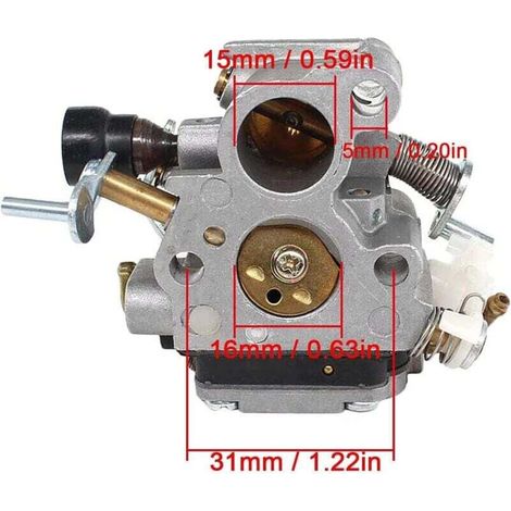 Carburateur pour tronçonneuses Husqvarna 435, 435E, 440 et 440E, et Jonsered CS2240, CS2240S et CS410. Remplace les références C1T-EL41, C1T-EL41A et 506450501. Comprend une durite d'essence pour bou (1/3)