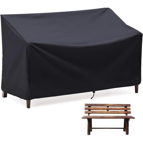 Housse Canape Exterieur, Housse de Banquette 2 Places, avec Ouvertures D'aération, pour Salon de Jardin, Balcon, Terrasse, 134×66×89cm (1/5)
